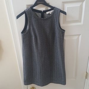 SM Petite Sleeveless Black and White Loft Dress